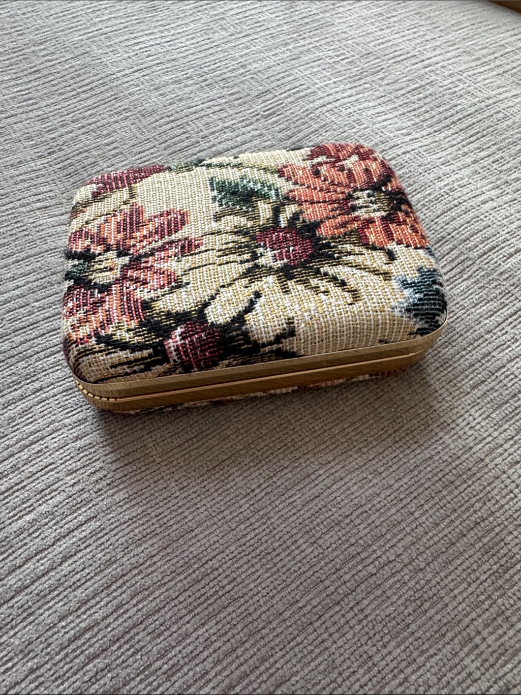 Floral Vintage Tapestry Jewelry Box